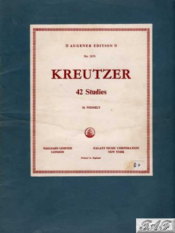 Kreutzer 42 studies for violin
