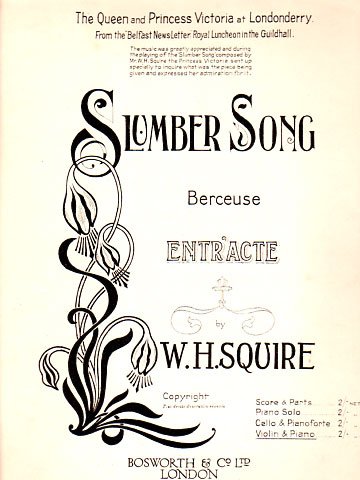 Squire Slumber Song for violin piano Bosworth