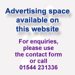 Place an advert on TAF Music - call 01544 231336 or use the contact page on this site