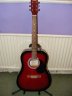 Red Lorenzo guitar - thumbnail picture 1